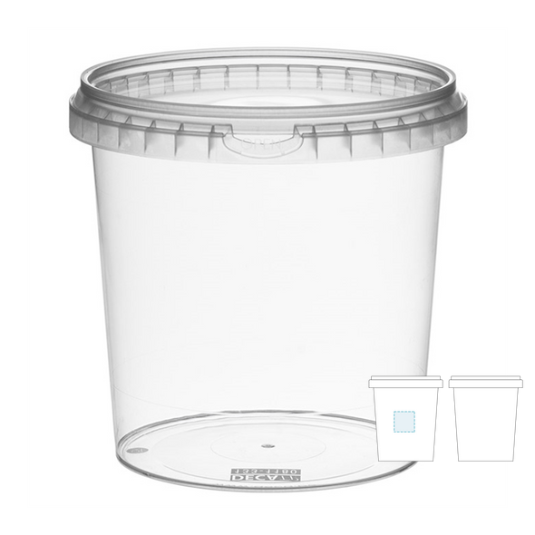 Tamperproof Containers w/ Clear Transparent PP Lid